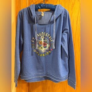 Blue Ft. Lauderdale Graphic Hooded Sweater